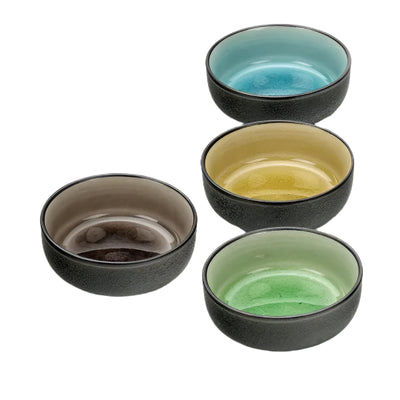 Japanese Porcelain Crackle Dipping Bowls