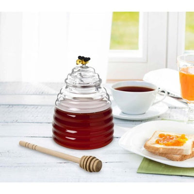 Glass Honey Jar with Dipper
