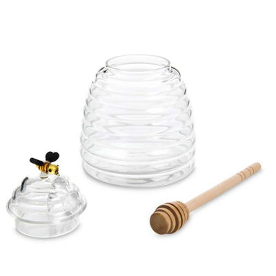 Glass Honey Jar with Dipper