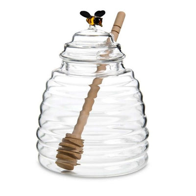Glass Honey Jar with Dipper