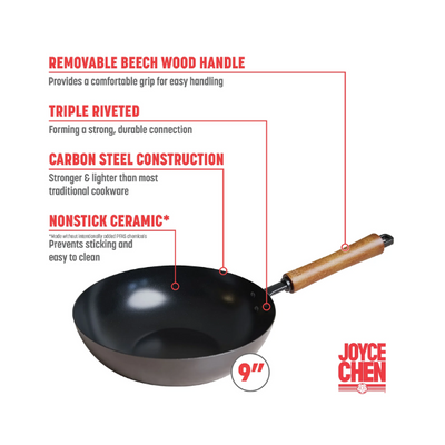 Joyce Chen 9.5 inch Nonstick Stir Fry Pan