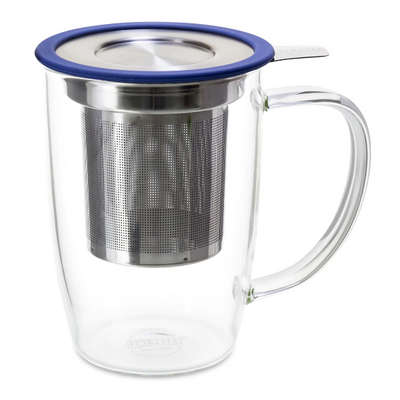 FORLIFE New Leaf Clear Tall Tea Mug Infuser & Lid